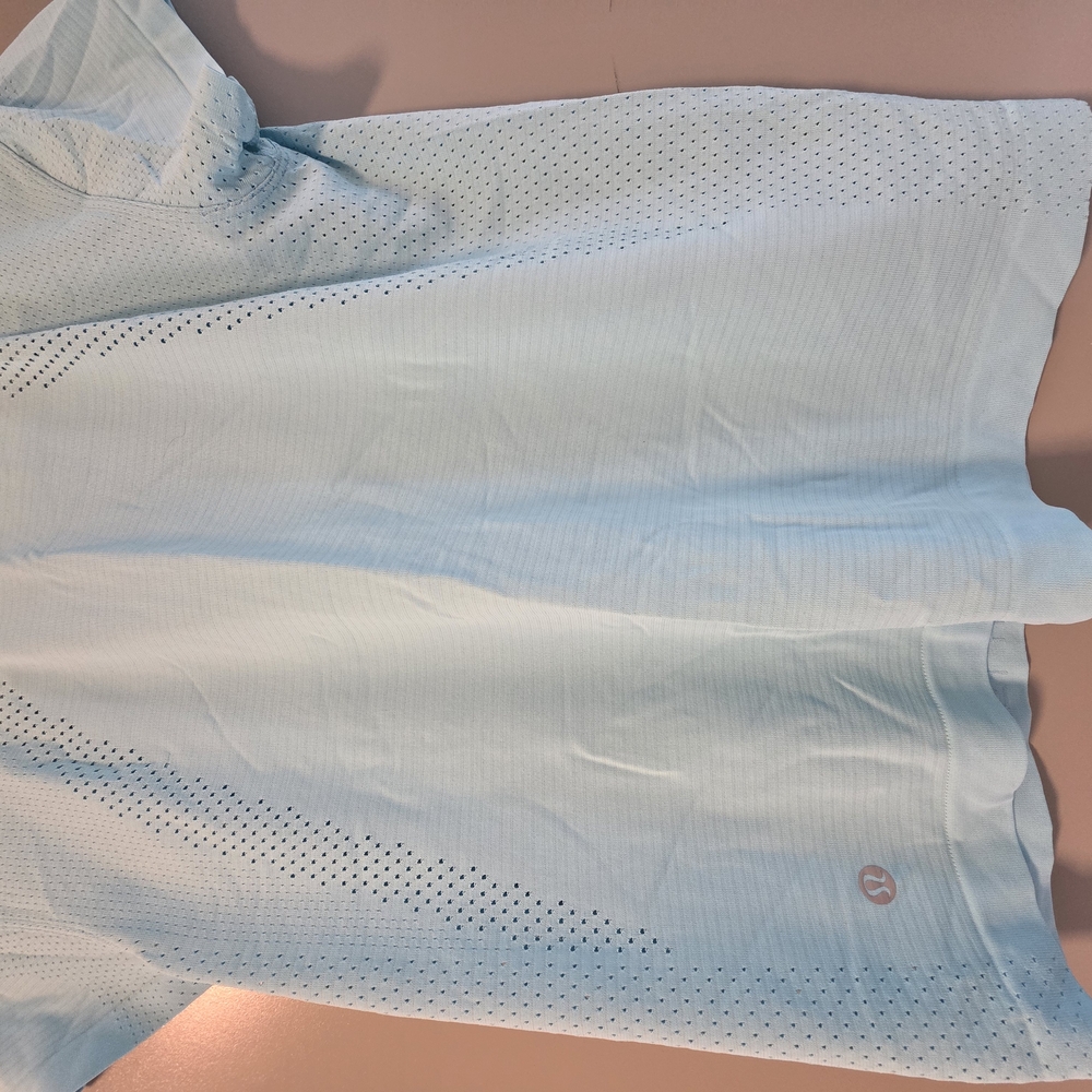 lululemon athletica Light Blue Short Sleeve Tee